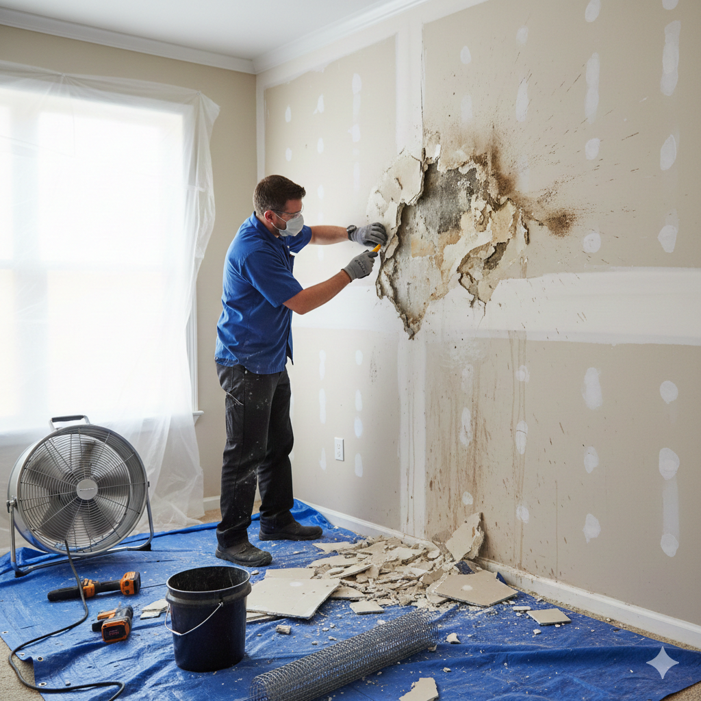 water damage repair of drywall in kalispell mt